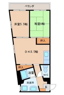 サンピアやまて【3階】の間取り