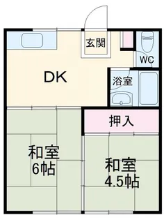 若草ハイツ第一荘【2階】の間取り