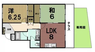 京阪四ノ宮アバンギャルド【1階】の間取り