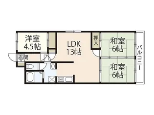 ヘルックワセダ【2階】の間取り