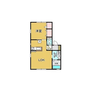 パルフェ大槻【1階】の間取り
