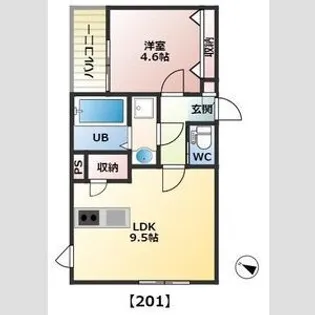 ガーデンシティ神道寺【2階】の間取り