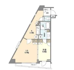 クインテット恵比寿【4階】の間取り
