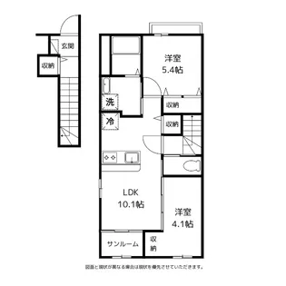 ロコモーション呉羽【2階】の間取り