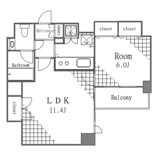 東京都中央区日本橋箱崎町【マンション】の間取り