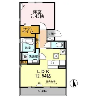 シャトルJuJu【1階】の間取り