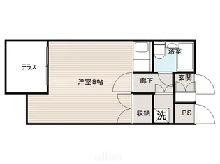 ヴェルビュ二条城東【1階】の間取り