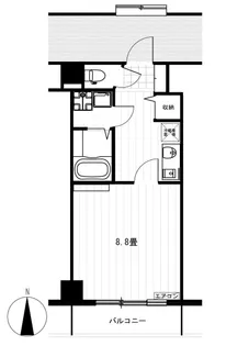 八雲ビル【8階】の間取り