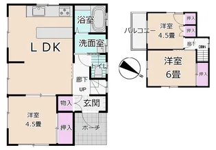 埼玉県鶴ヶ島市大字中新田【一戸建】の間取り