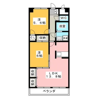 カーサ木村【4階】の間取り