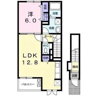 大阪府高槻市安満東の町【アパート】の間取り