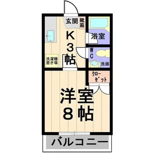 1Kの間取り画像