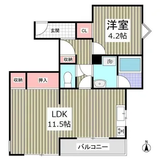 鎌倉ピュアハイム【1階】の間取り