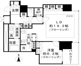 ワールドシティタワーズ・ブリーズタワー【30階】の間取り