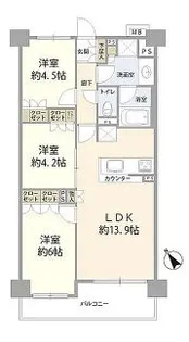 東京都荒川区東日暮里4【マンション】の間取り