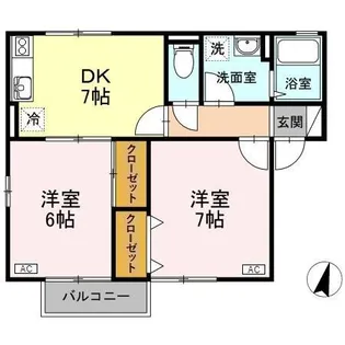 ロイヤルガーデンコートA【1階】の間取り