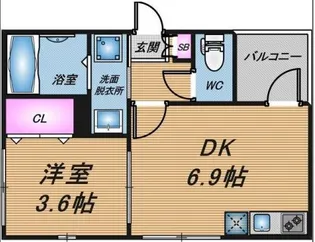 大阪府大阪市生野区林寺4【アパート】の間取り