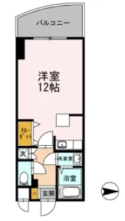 カスタリア新梅田【6階】の間取り