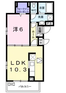徳島県小松島市中田町字内開【アパート】の間取り