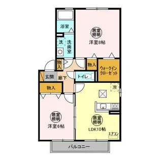 ハピネス A・B【1階】の間取り