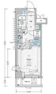 1Kの間取り画像