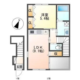 京都府福知山市石原1【アパート】の間取り