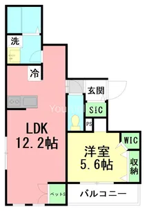 キャリアライズ湘南【1階】の間取り