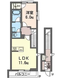 カーサ宇野【2階】の間取り