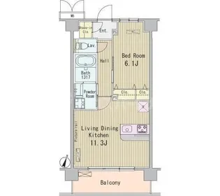 HIGASHIKOMATSUGAWA APARTMENT【2階】の間取り