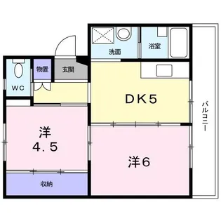 ビレッジハウス井村1号棟【4階】の間取り