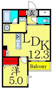 メゾンクレール谷在家【3階】の間取り