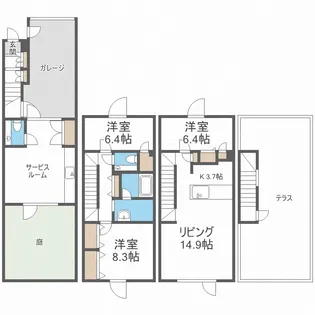 北海道札幌市中央区北五条西29【一戸建】の間取り