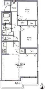 リブ・ベルヴェディア【4階】の間取り