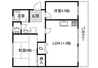 新多聞第二住宅102号棟【5階】の間取り
