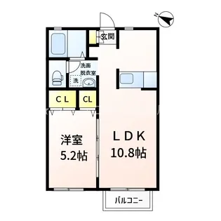 鹿児島県姶良市平松【アパート】の間取り