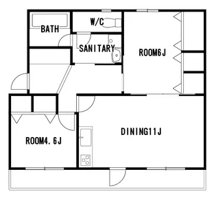 八ツ田ハイツ北棟【3階】の間取り