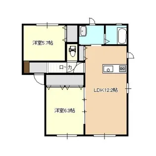 サンベリーナII【1階】の間取り