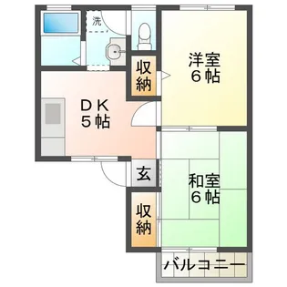 ハイツ紀の川【2階】の間取り
