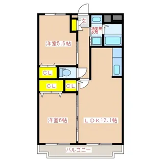 アルカディア【2階】の間取り