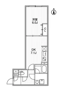 東京都新宿区筑土八幡町【マンション】の間取り