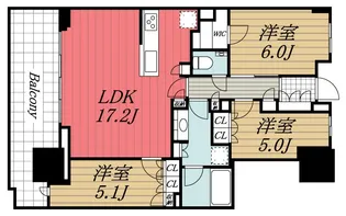 千葉県千葉市美浜区若葉3【マンション】の間取り
