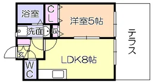ランドベアー21II【1階】の間取り