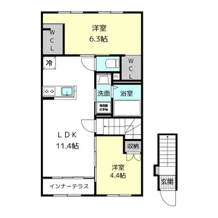 モアナ【2階】の間取り