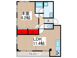 ヴィラ鹿島台【2階】の間取り