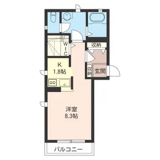 プリムヴェール【1階】の間取り