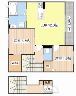 エスペランサ南彦根【2階】の間取り
