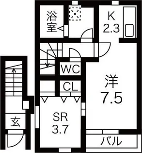 KINGDOMII【2階】の間取り
