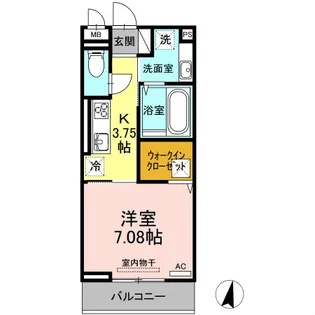 アイリーブ南佐古【1階】の間取り