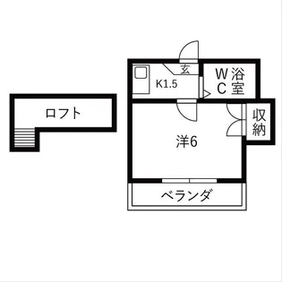 北浜町アパート【2階】の間取り
