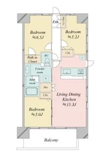 レジディア南千住【7階】の間取り